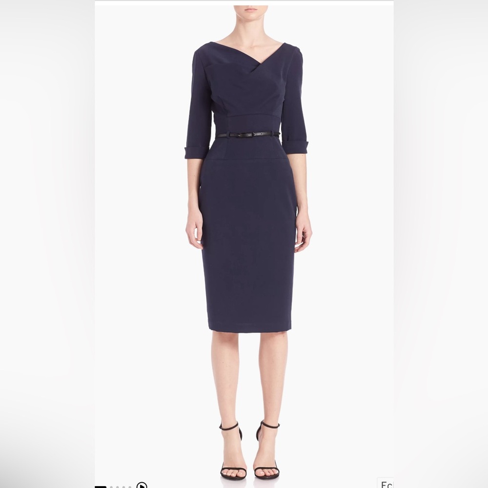 NEW Black Halo | Jackie O Eclipse (Navy) Sheath Dress 3/4 Sleeve NWT